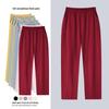 Aifen Teng Women's Loose Fit Cotton Pajama Pants: Summer, Solid Color, Plus Size, Straight Leg, Wear Indoors or Outdoors.