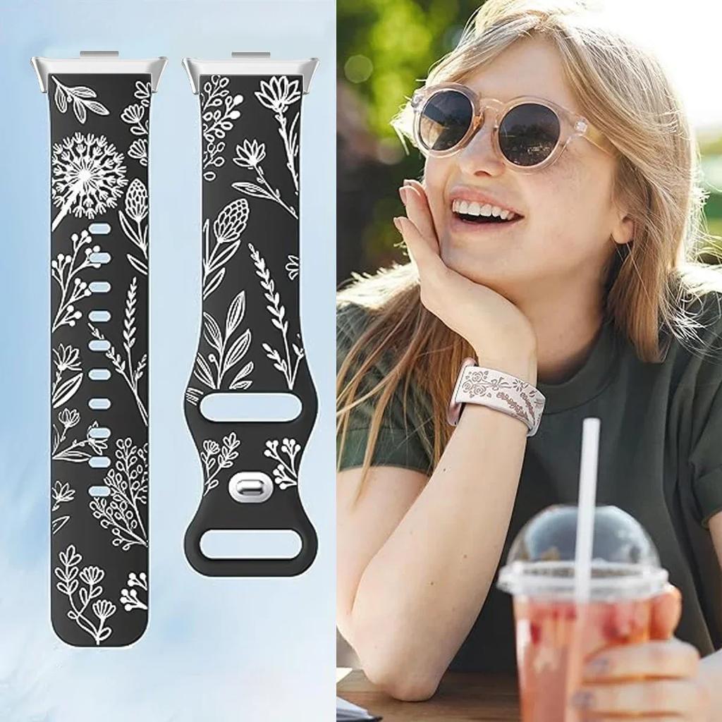 Silikonowy Pasek Pasek Do Xiaomi Mi Band 9 Pro/8 Pro Dwukolorowa Opaska na Nadgarstek z Mniszkiem Bransoletka Do Redmi Watch 4/5/6 Pasek Zamienny