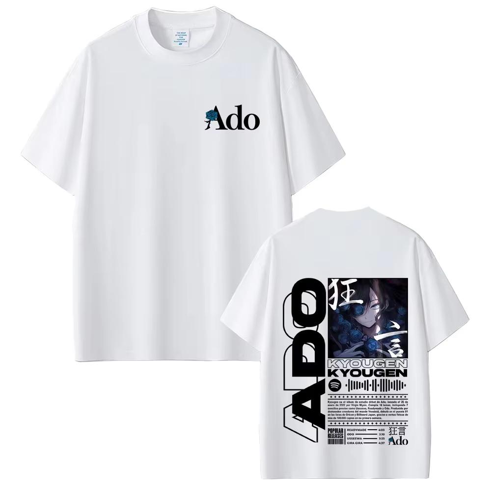Limited Ado World Tour 2025 Hibana T Shirts Men Women Fashion Pop Music T-shirts Male Casual Cotton Vintage Tshirt Streetwears