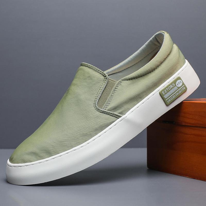 

Модная мужская парусиновая обувь Дышащая обувь на плоской подошве Удобные повседневные лоферы для улицы Легкая формальная обувь BD24032 44 зелёный