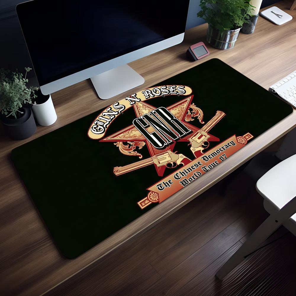 N Rock Mouse Pad MousePad ROSES Non-slip Lockedge Office Student Gaming Thickened Band Large Writing Hard G-GUNS Pad Cushion