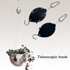 20*6cm Zahradnický Teleskopický Hák pro Zavěšení Rostlin Zatahovací Závěsy na Rostliny s Kladkou Nastavitelný Zahradní Hák Balkon Veranda