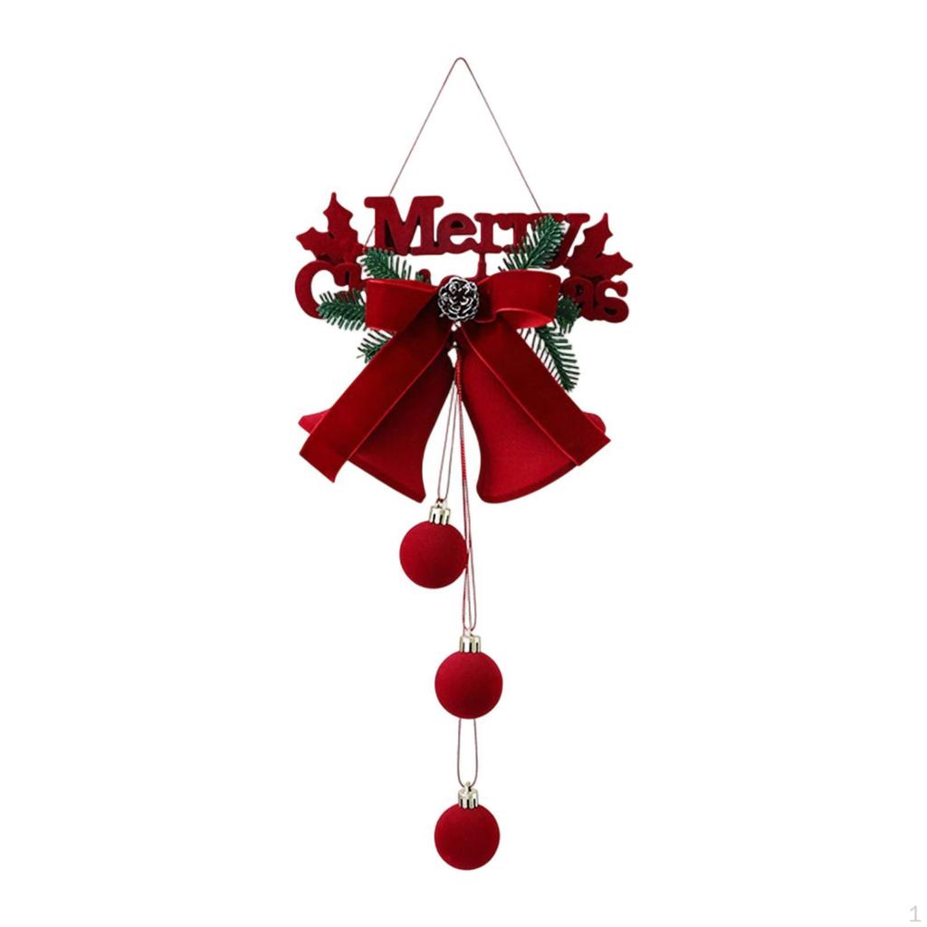 Christmas Bell Ornament Pendant Flocking Xmas Tree Decor for Party Favors Anniversary Holiday