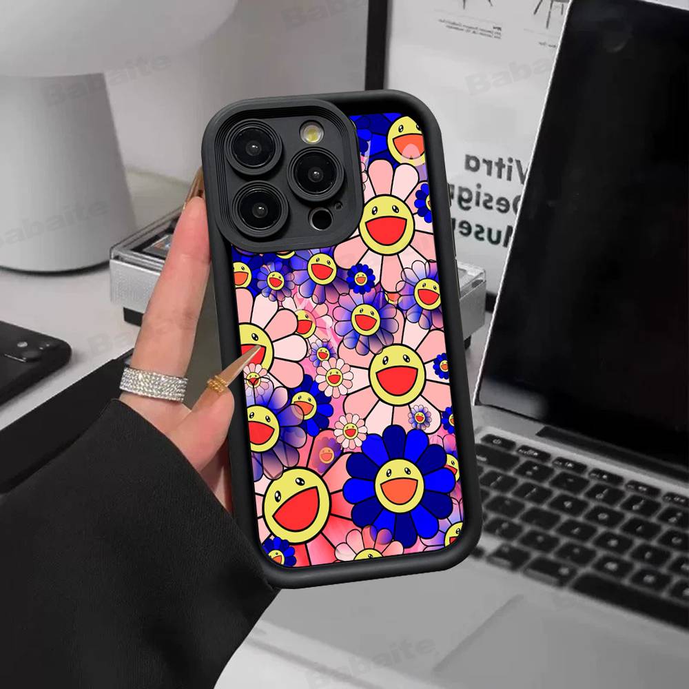 Art T-Takashi M-Murakamis Phone Case For iPhone 17 16 15 14 13 12 11 Air Plus Pro Max Soft Back Cover