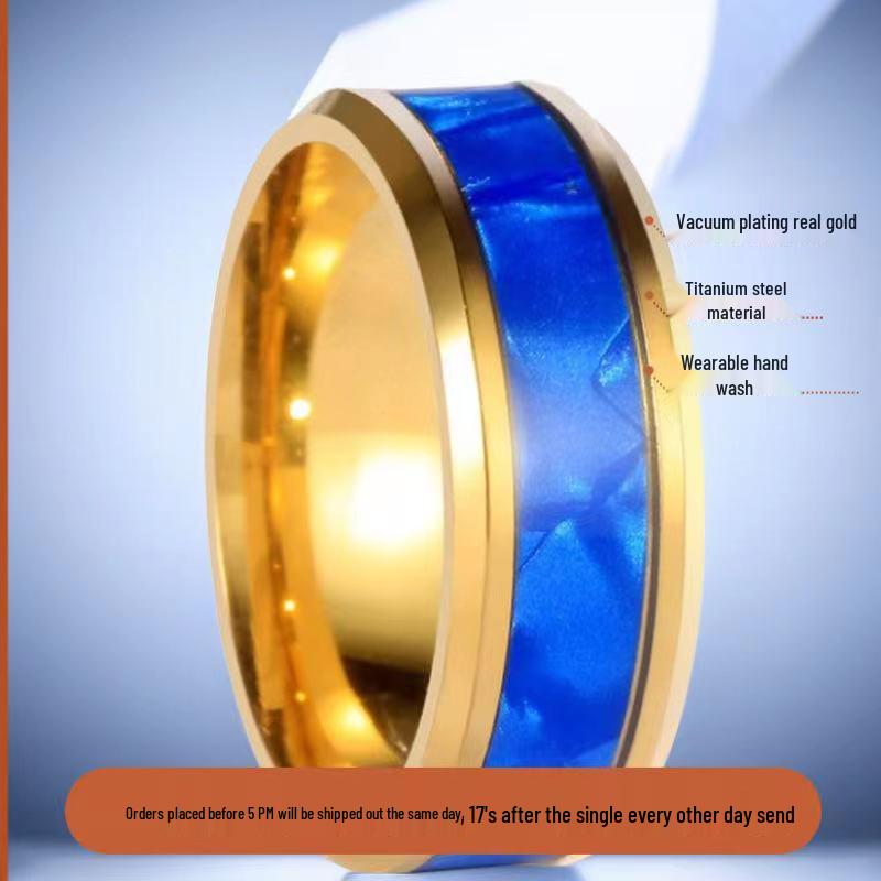 Herren Trendiger Titanstahlring - Nicht verblassender Hip-Hop-Stil, Grenzüberschreitender Schmuck, Handaccessoire aus Edelstahl