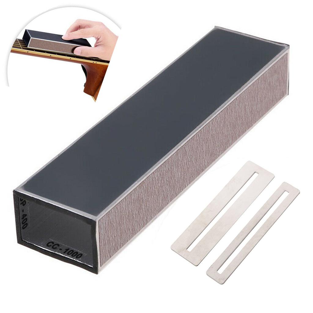 3-Piece Set: Guitar Sanding Blocks, Leveling Bar, Guitar Fretboard Protective Spacers, and Replaceable Sandpaper