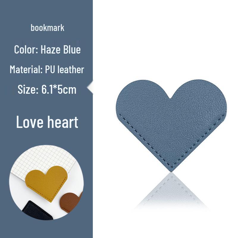 Customizable Heart-Shaped Leather Bookmarks: Variety of Styles and Colors Available