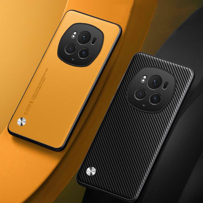 Luksusowe etui z PU skóry dla Honor Magic 6 Pro 6Pro Tylna Pokrywa Wstrząsoodporna Ochrona Silikonowe Etui na Telefon Dla Honor Magic6 Pro 5G