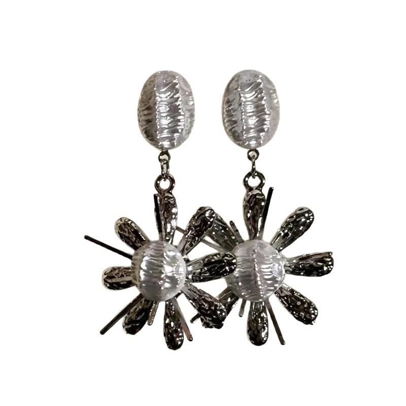 Exquisite Flower Round Bead Earrings for Women - Luxurious, Stylish, Versatile, High-End Accessories