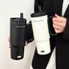 Premium Large-Capacity Insulated Stainless Steel Car Cup with Straw