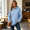 Damen Hoodie mit Taschen - Lässiger entspannter Pullover Farbe Sweatshirt