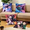 Anime Demon Slayer Kamado Tanjirou Kamado Nezuko Pillow Case Home Decor Throw For Sofa Bed Car Room Decor Gift Idea