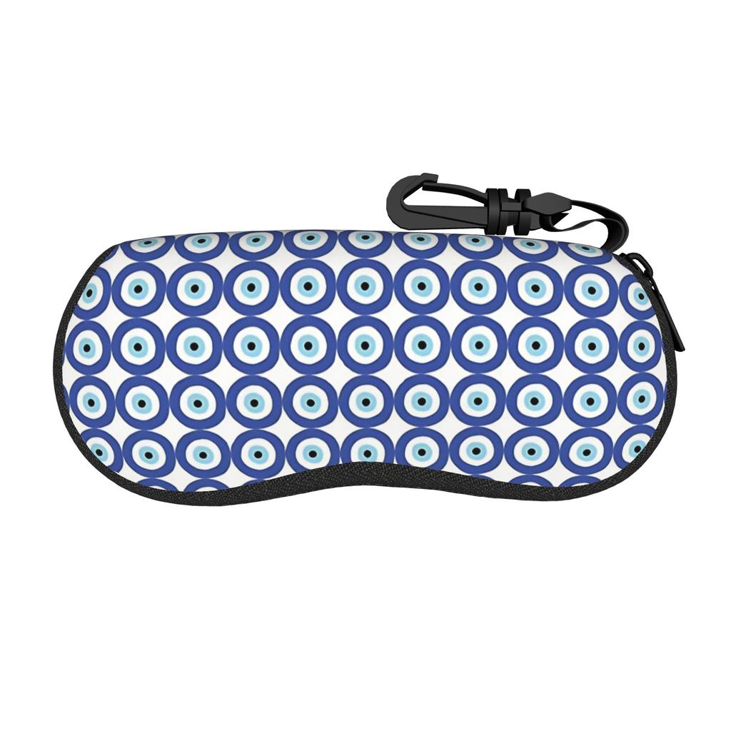 Evil Eye Nazar Glasses Case Cover Zip Sunglasses Case Unisex Travel Eyeglass Cases Cover Fashion Eyewear Storage