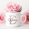 Personalisierte Tasse Herz Initial mit Namen Kaffeetasse Individuell Tee Heißschokolade Tassen Braut Brautjungfer Muttertagsgeschenke für Sie