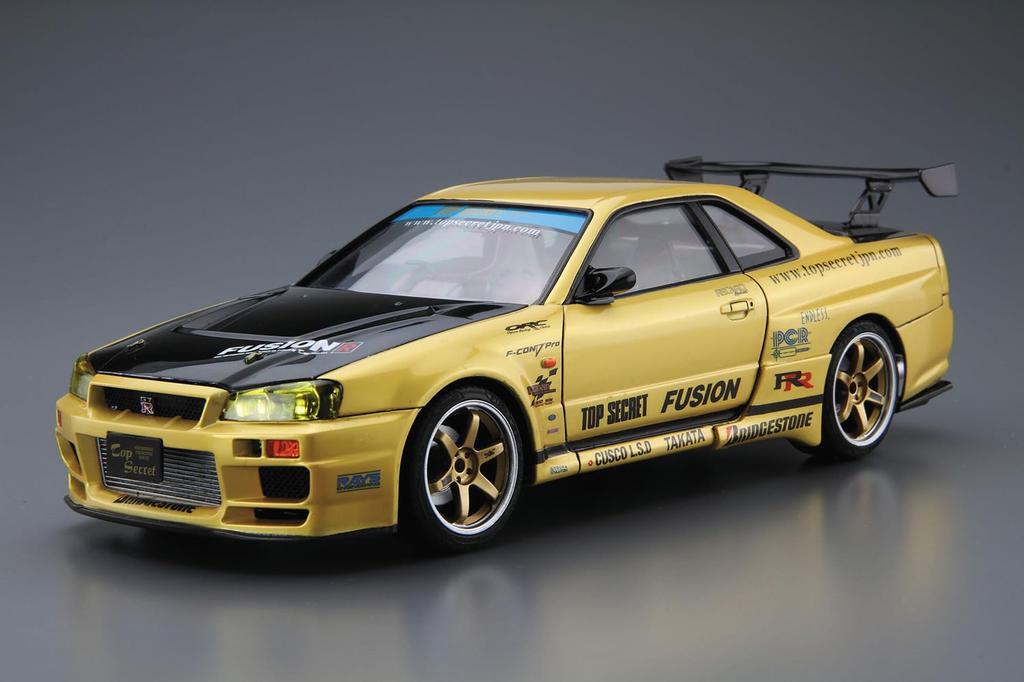 Aoshima Bunka Kyozai The Tuned Car Top Secret BNR34 Skyline Scale Plastic Model (AOSHIMA) GT-R '99 (Nissan) 1/24