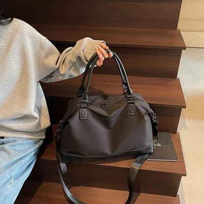 Large Capacity Yoga Fitness Bag Women's Simple Fashion Travel Bag Shoulder Messenger Boarding Bag