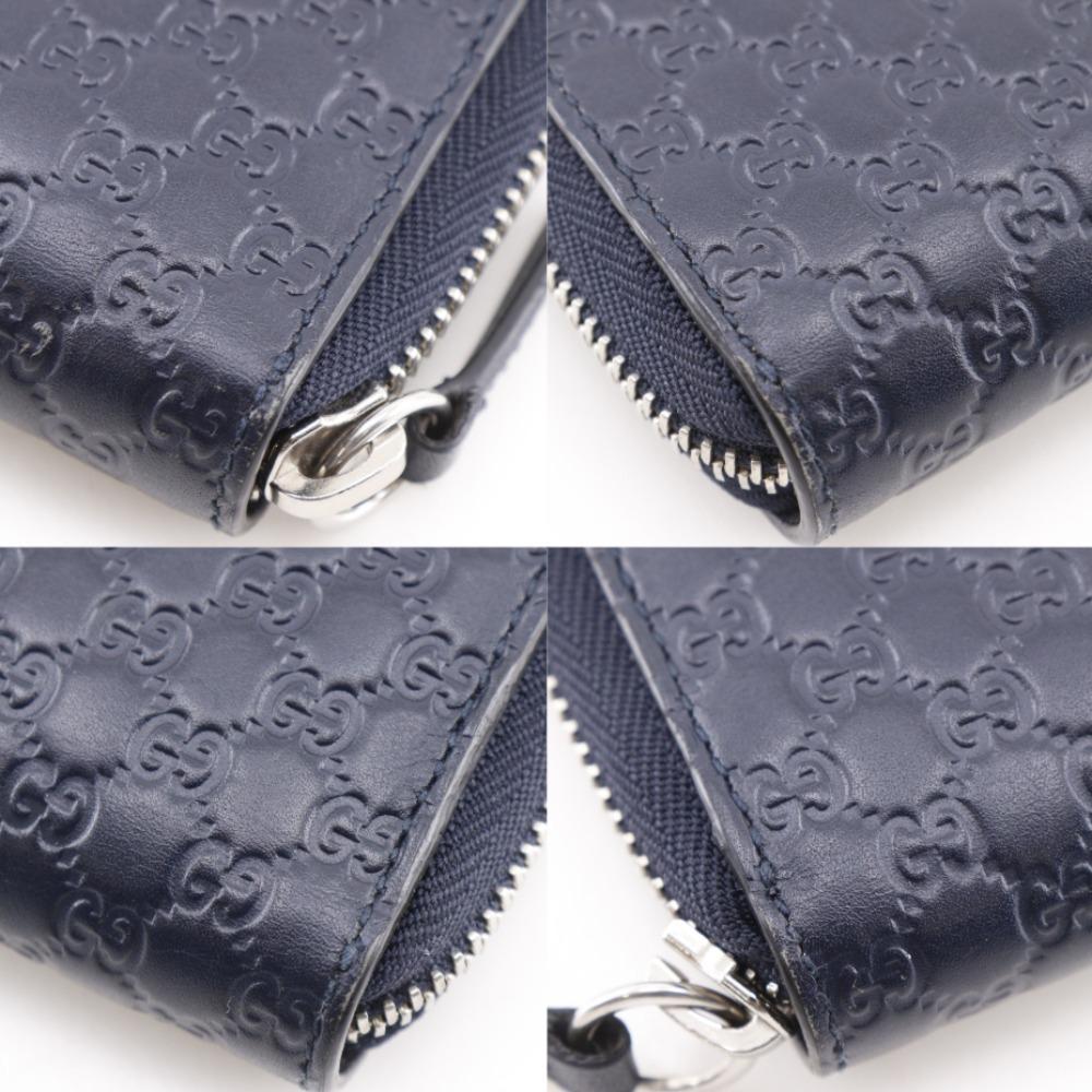 GUCCI Organizer GG Purse 391465 outlet black Sima leather mens Used