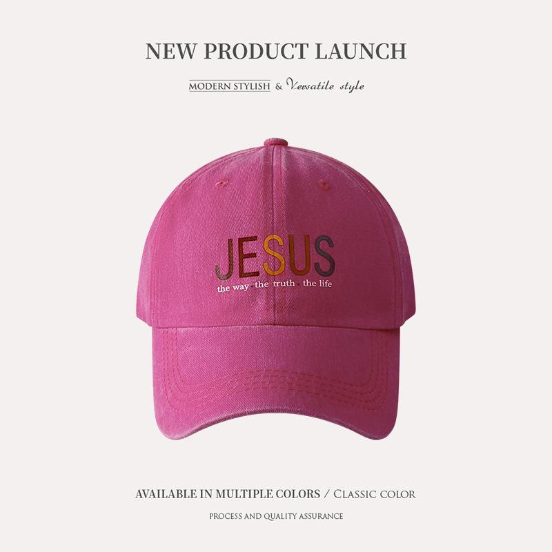 Retro Washed Hat Ins Printed Letters Baseball Cap Fashionable Versatile Spring and Summer Sunshade New Cap
