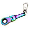 10mm Ratchet Wrench Mini Shaped Metal Racing Keychain Key Chain Ring Keyring Adjustable Wrench Hand Tools Automotive