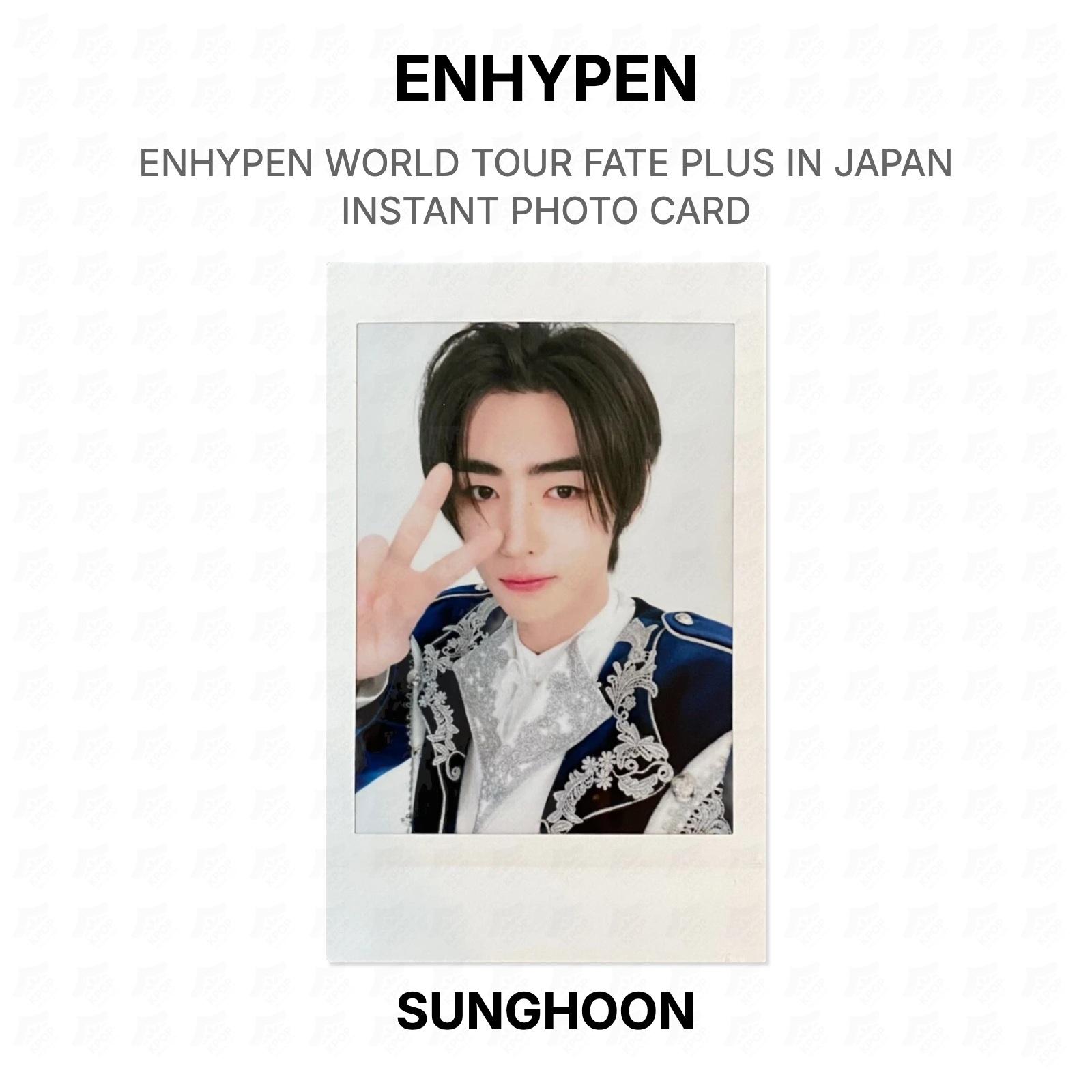 ENHYPEN МИРОВОЙ ТУР FATE PLUS В ЯПОНИИ МГНОВЕННАЯ ФОТОКАРТОЧКА Официальная фотокарточка SUNGHOON