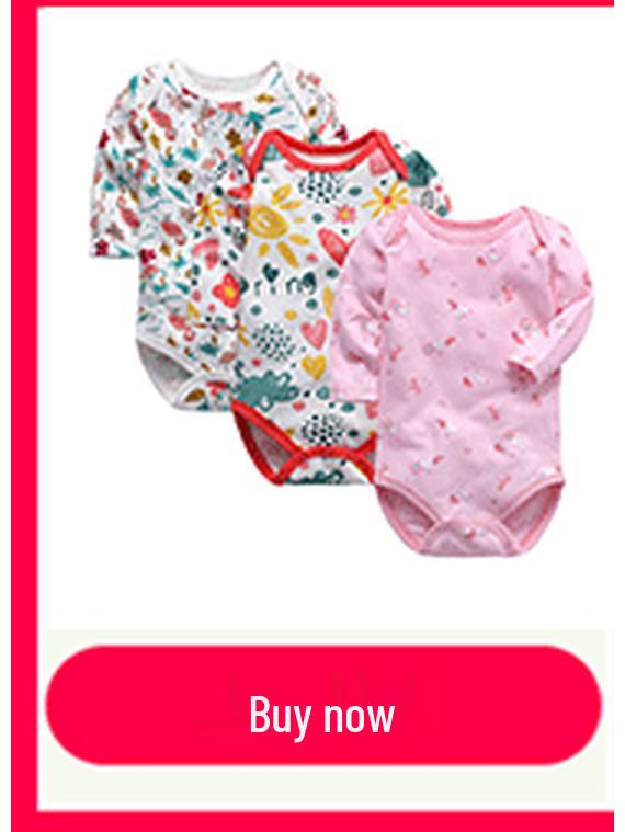 Newborn Long Sleeve Harem Rompers with Feet - Spring/Summer Crawling Baby Clothes