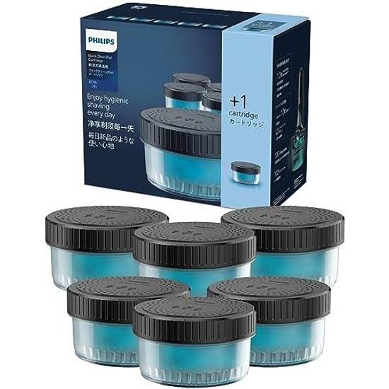 Philips Shaver Cleaning Liquid Quick Clean Pod Keeps Genuine S5000 S7000 S9000 Lemon Scent Approximately 18 Months Supply 6 Pieces CC16 51