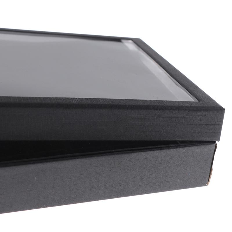 100 Ring Lady Jewelry Display Storage Box Case Tray Show Organiser Holder Black#