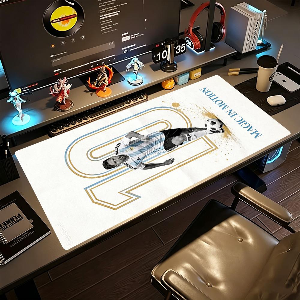 Football Messi Gaming Mouse Pad Keyboard Pad Computer Desk Mat Non-Slip Rubber Bottom Computer Desk Office Decoration Accessory