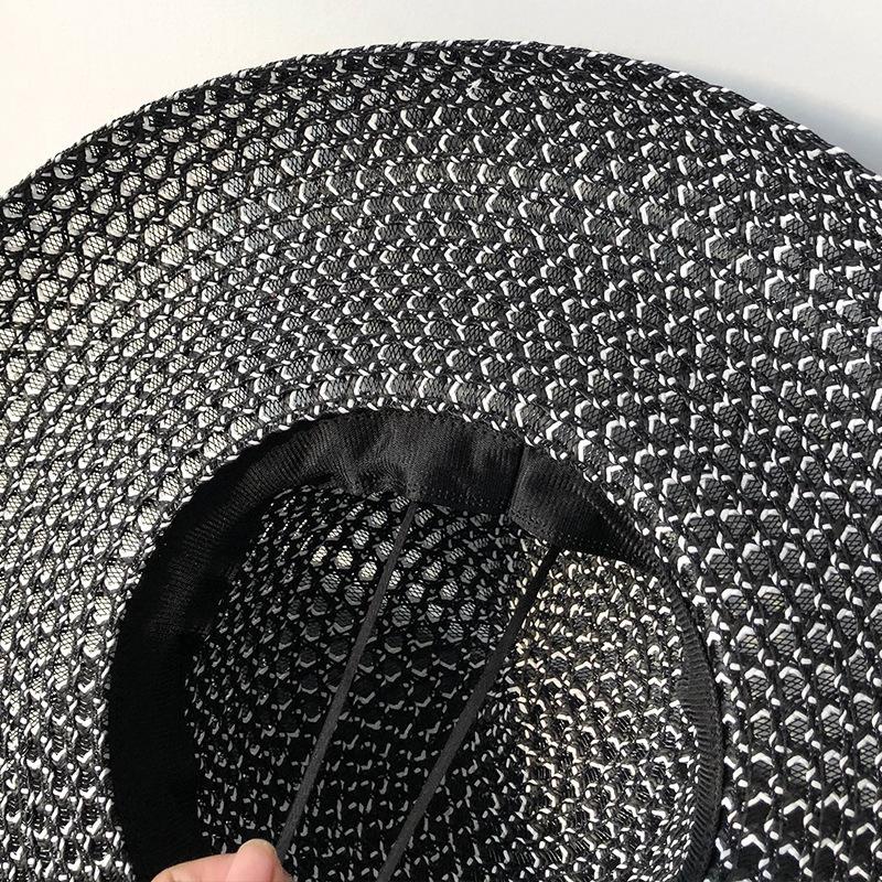 Elegant Wide Brim Sun Bucket Hats - French Hepburn Style, Hollow Out Design, Outdoor Sunscreen, Travel, Beach, Daily Use for Women