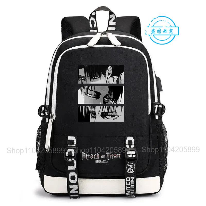 Attack On Titan Backpack,Anime Large Capacity Student SchoolBag Boys Mochilas Daily Bookbag Casual Portable Rucksack