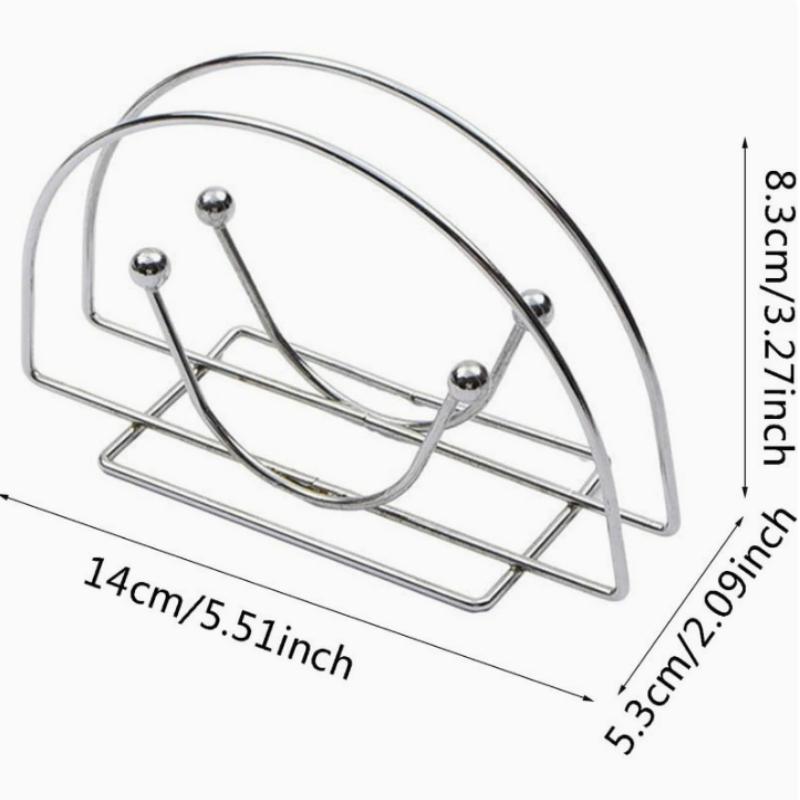 Elegant Metal Iron Napkin Holder Paper Drawer Storage Bracket Organizer For Kitchen Home Restaurant Tabletop Accessory