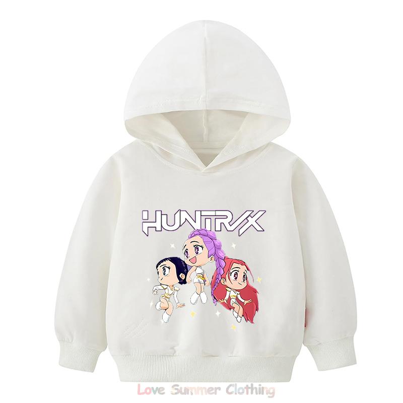 KPop Demon Hunters Hoodie Girls Kids Hooded Sweatshirt  Girls Pullover Hoodies Polyester Outerwear Children's Clothing