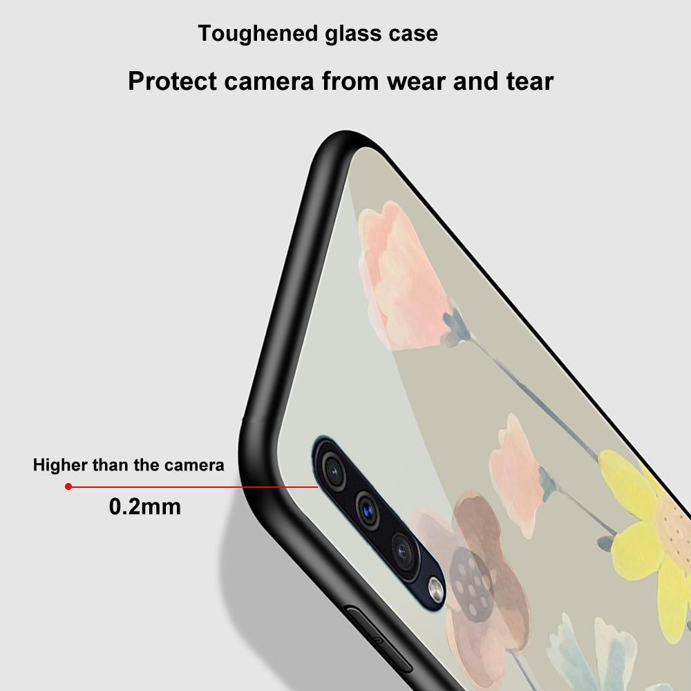 Flowers And Plants Case For Samsung Galaxy A71 A72 A70 A73 A53 A13 5g A03 A22 A21s A03 Core A42 A52 Glass Cover Coque Capa