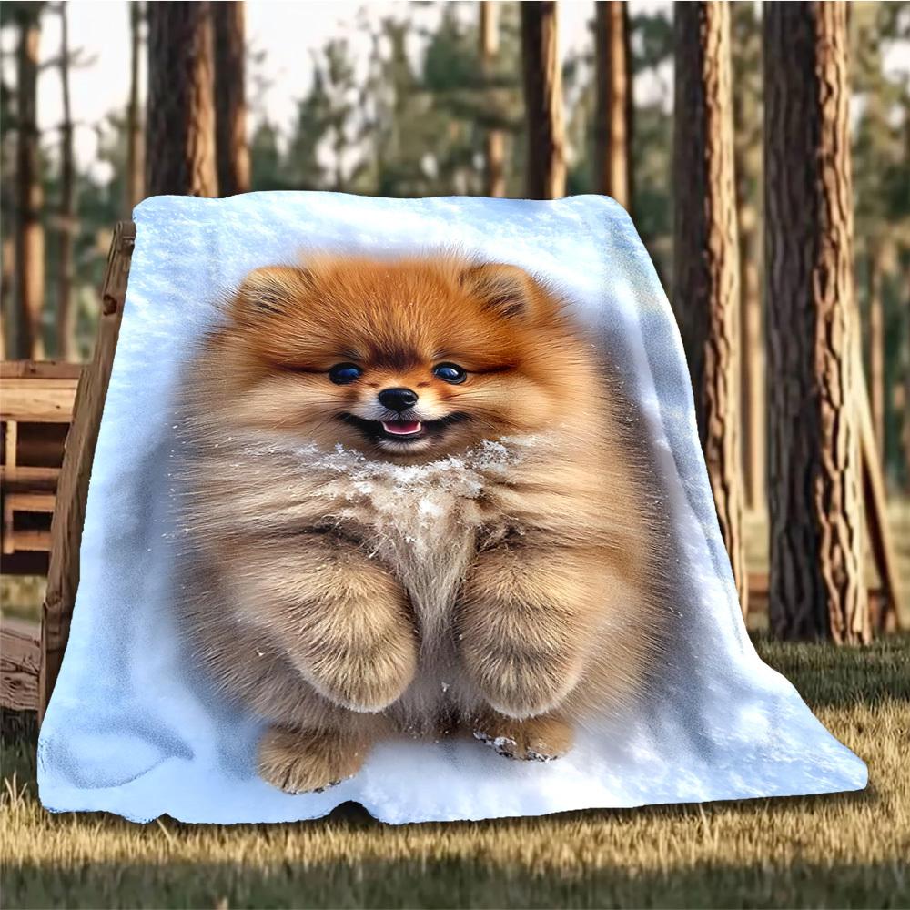 1 ks Pomalanská venkovní flanelová deka, Lze prát v pračce, Perfektní dárek k narozeninám, Cestovní doplněk na dovolenou, Odolný materiál