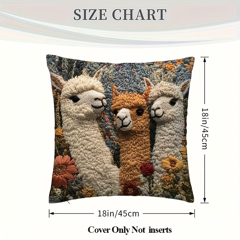 Alpaca Fashion Cushion Covers Chair Living Room Pillowcase Cozy Zipper Sofa Pillow Covers Bedroom Indoor Home Decor
