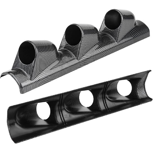 Universal Heavy Duty Racing Sport Meter Gauge Pillar Mount Pod Holder Bracket Gauge Holder (Three Hole)