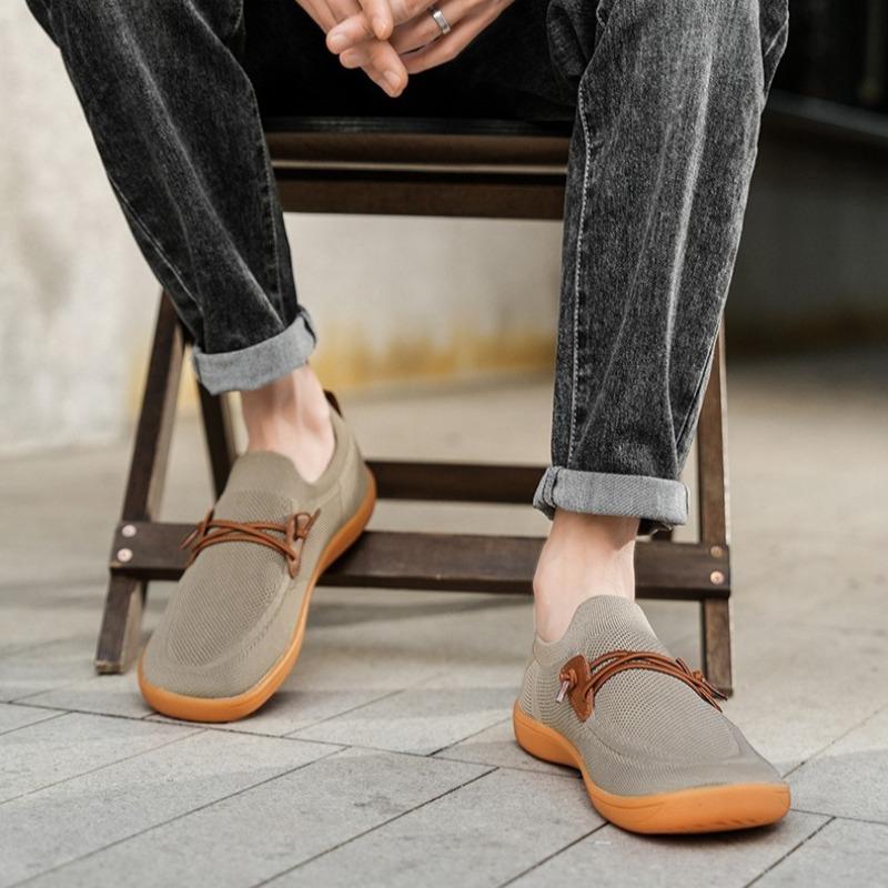 Mode Herrenschuhe Sommer Neu Atmungsaktives Mesh Gewebte Sneaker Trend Laufschuh Lässig Weite Zehenbox Barfußschuhe Slipper Fahrschuhe38-50