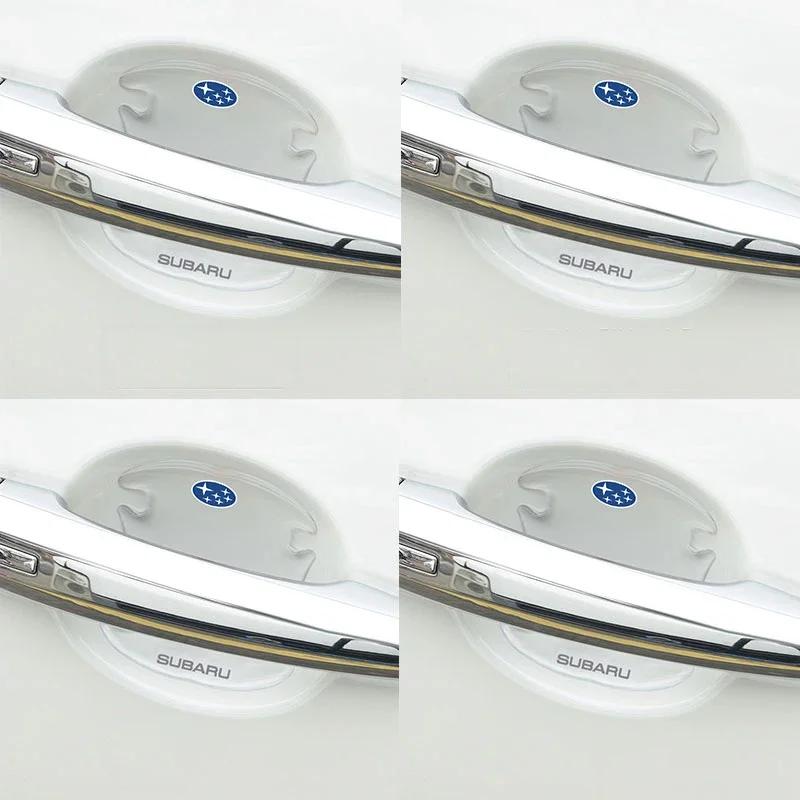 Car Stickers for Subaru Forester XV Outback Impreza STI WRX Legacy BRZ Tribeca Door Bowl Handle Scratches Strip Protector Film Y17