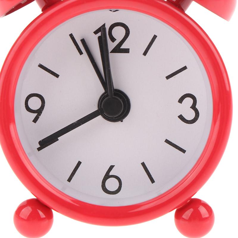 1Pc Creative Quartz Round Alarm Clock 4Cm Mini Metal Small Alarm Clock Portable Desktop Home Decoration