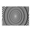 3D Three-Dimensional Large Carpet Door Mat Black And White Vortex Living Room Large Square Floor Mat Non-Slip Foot Mat