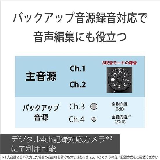SONY Shotgun Microphone for Variable Directional Windscreen Included ECM-M1 Cameras, Pattern,