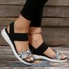 Fashion Snakeskin Print Wedge Sandals for Women Summer 2025 Fashion Non Slip Beach Shoes Woman Lightweight Causal Sports Sandalias Mujer