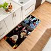 Black Clover Print Flannel Kitchen Mat Christmas Soft Area Rug Non Slip Floor Carpet Home Decoration
