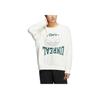 Adidas Originals Solid Color Logo Print Pullover Crew Neck Sweatshirt Men Tops White HS7277