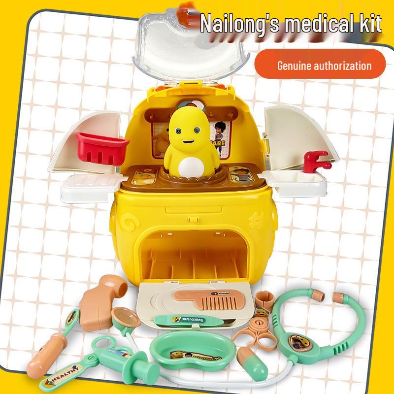 Licensed Mochachiu Naughty Dragon Playset: Medical, Care, House, Supermarket, Backpack - Kids' Toy Gift Set