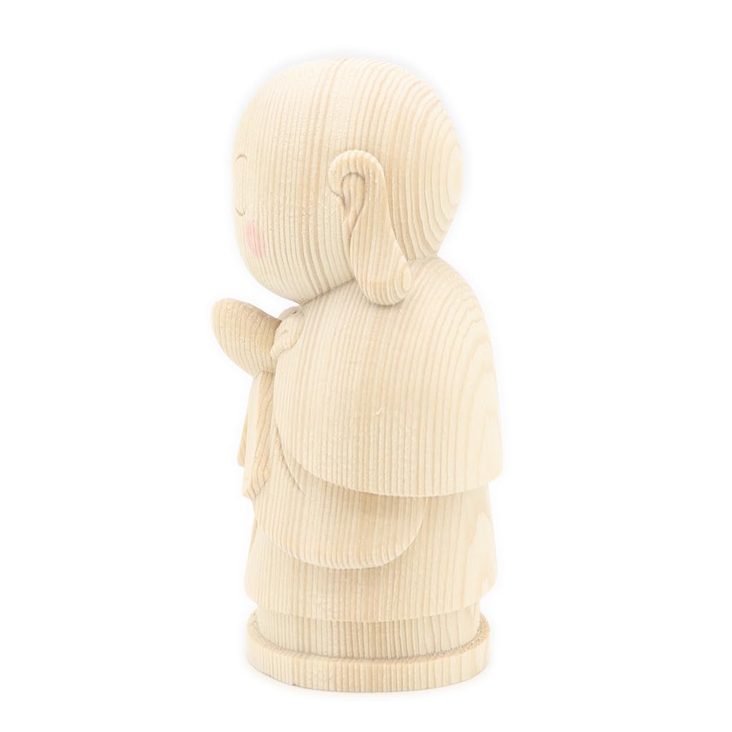 Special Buddhist Statue Jizo Height Width Depth Wood Carving Made from Cypress Wood 9450 Kurita's [Bodhisattva] (Total 7cm, 4cm, 3.5cm) High-quality