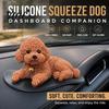 Puppy Squeeze Toy with Anti-slip Mat Dog Stress Relief for Car Dashboard Decor, Mat, Soft Animal Anti-Anxiety Senosry Shape Calming Toys