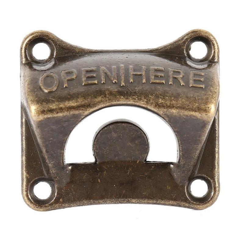 Mounted Bottle Wall Opener Beer Soda Bar Accessories Square Bronze Beer Opener