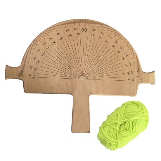 Wooden Precision Angle Finder Tool 0-180 Degrees String Line Angle Finder for Welder Carpentry DIY Projects Woodworking Builders