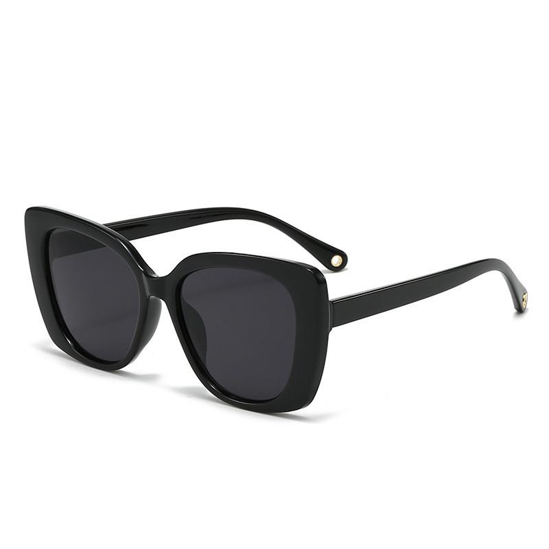 

Oversized Cat Eye Sunglasses Women Uv400 Sun Protection For Fashion And Outings BlackFrameGrayLenses